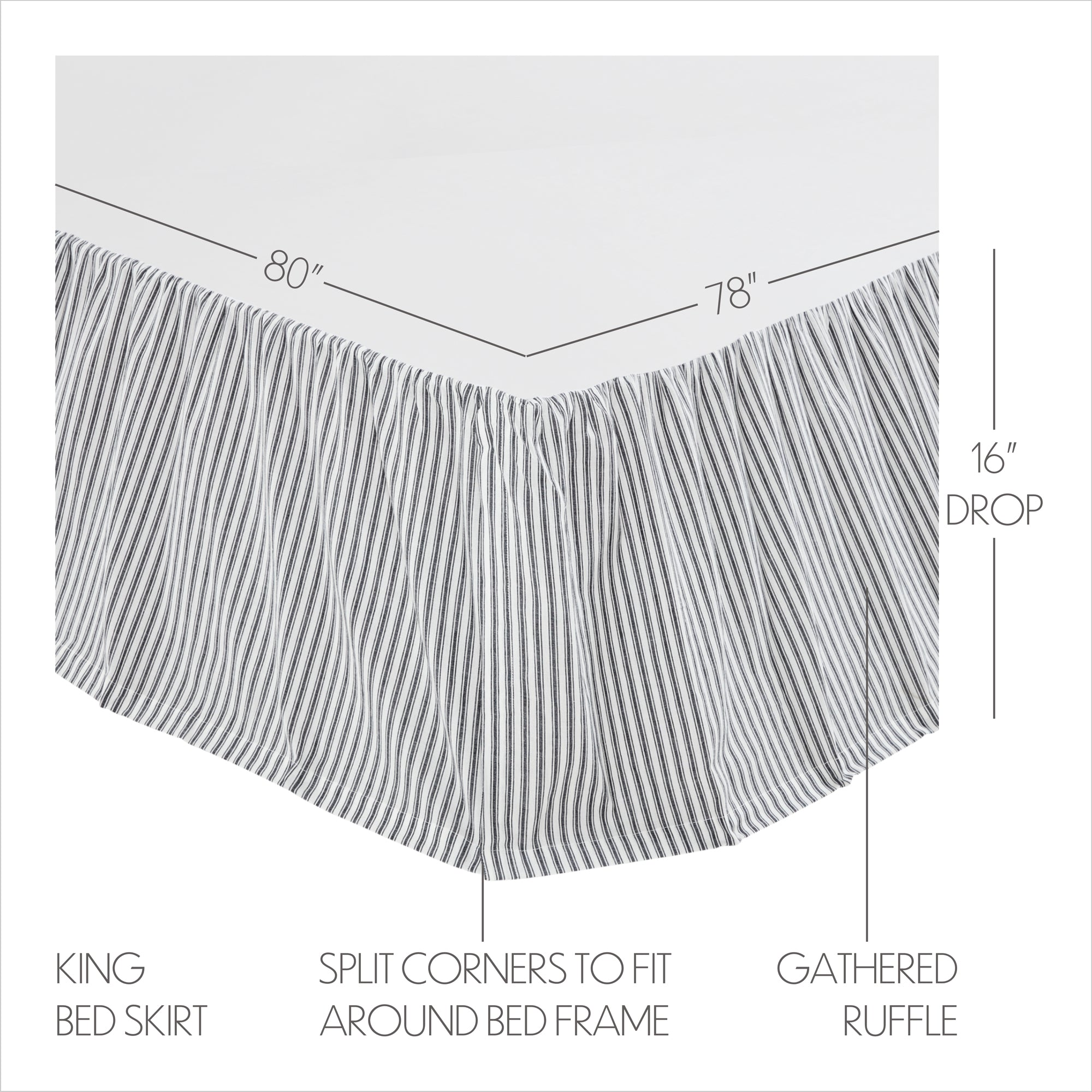 Sawyer Mill Charcoal Patchwork & Stripe Bedding Bundle