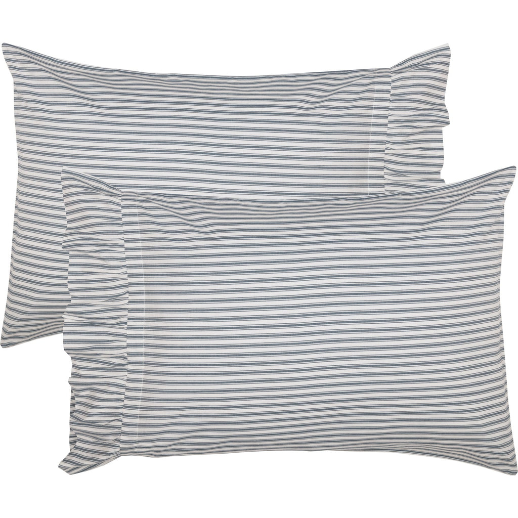 Sawyer Mill Blue Ticking Stripe Pillow Sham AllyBay