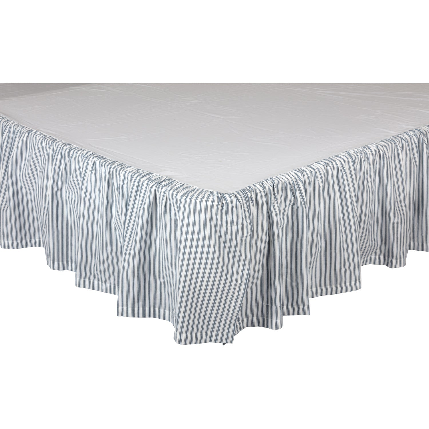Sawyer Mill Blue Ticking Stripe Bed Skirt VHC Brands