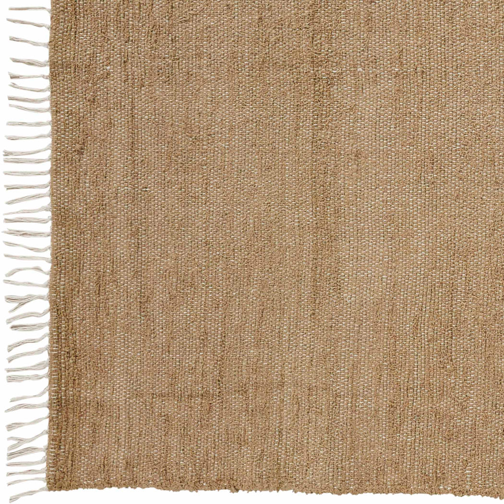 Natural Burlap Jute Area Rug – Farmhouse Woven Floor Mat