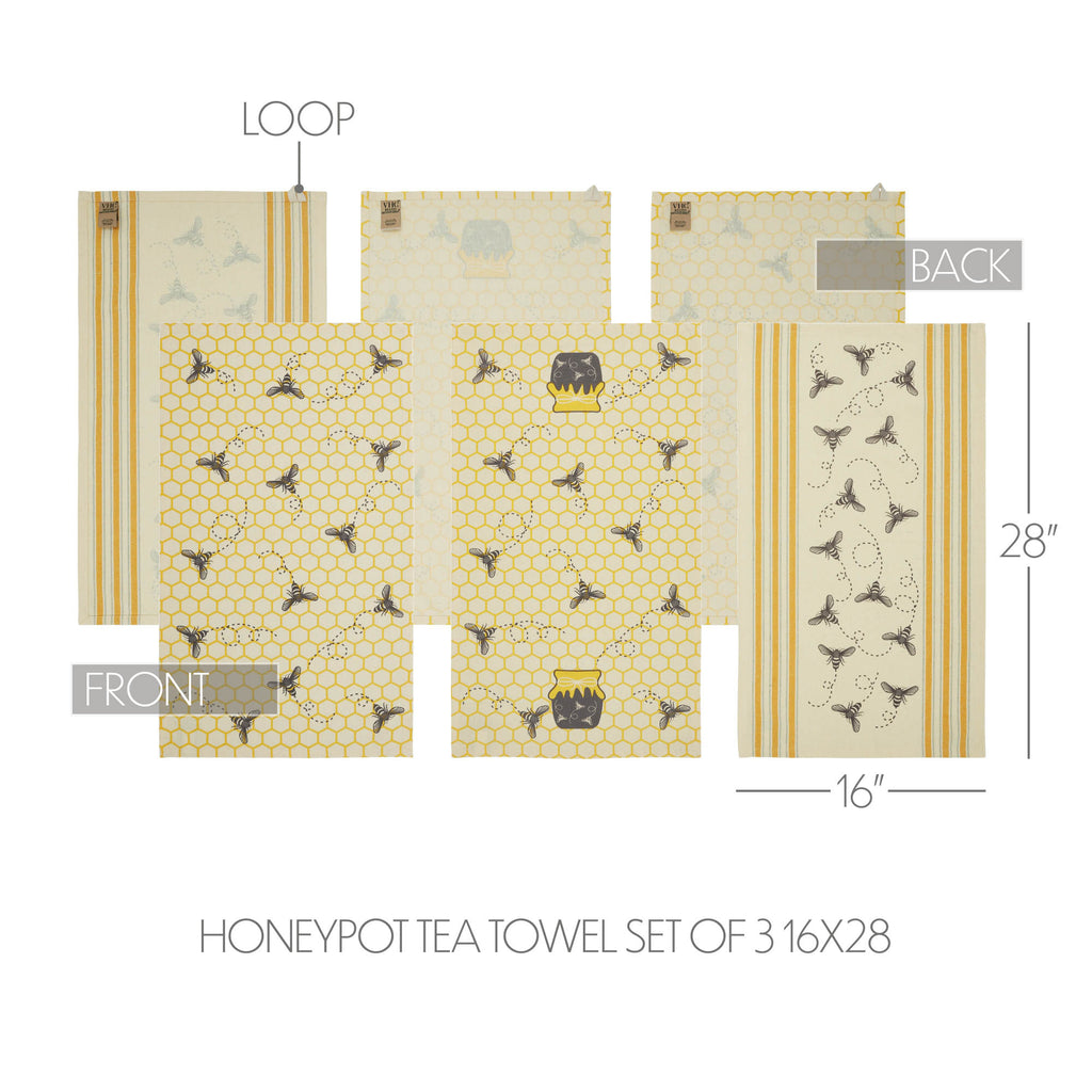 Sweet Buzzy Bees Kitchen Tea Towel Set