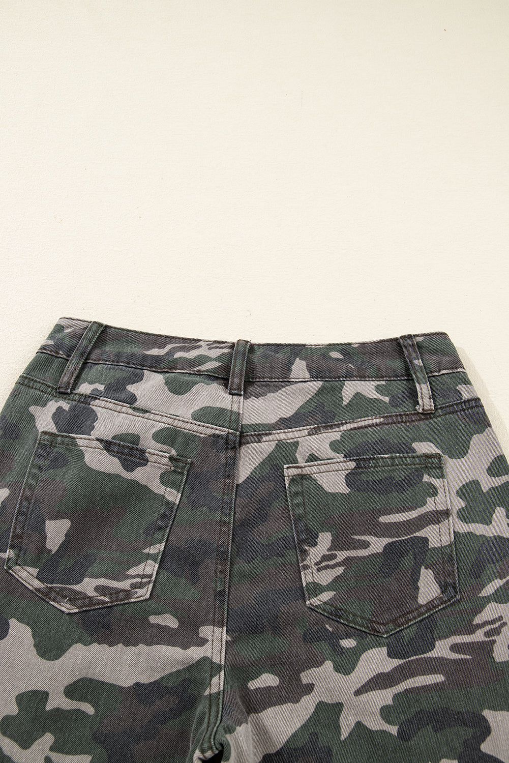 Peyton Camo Wide-Leg Multi-Pocket Cargo Jeans Indie & Co.