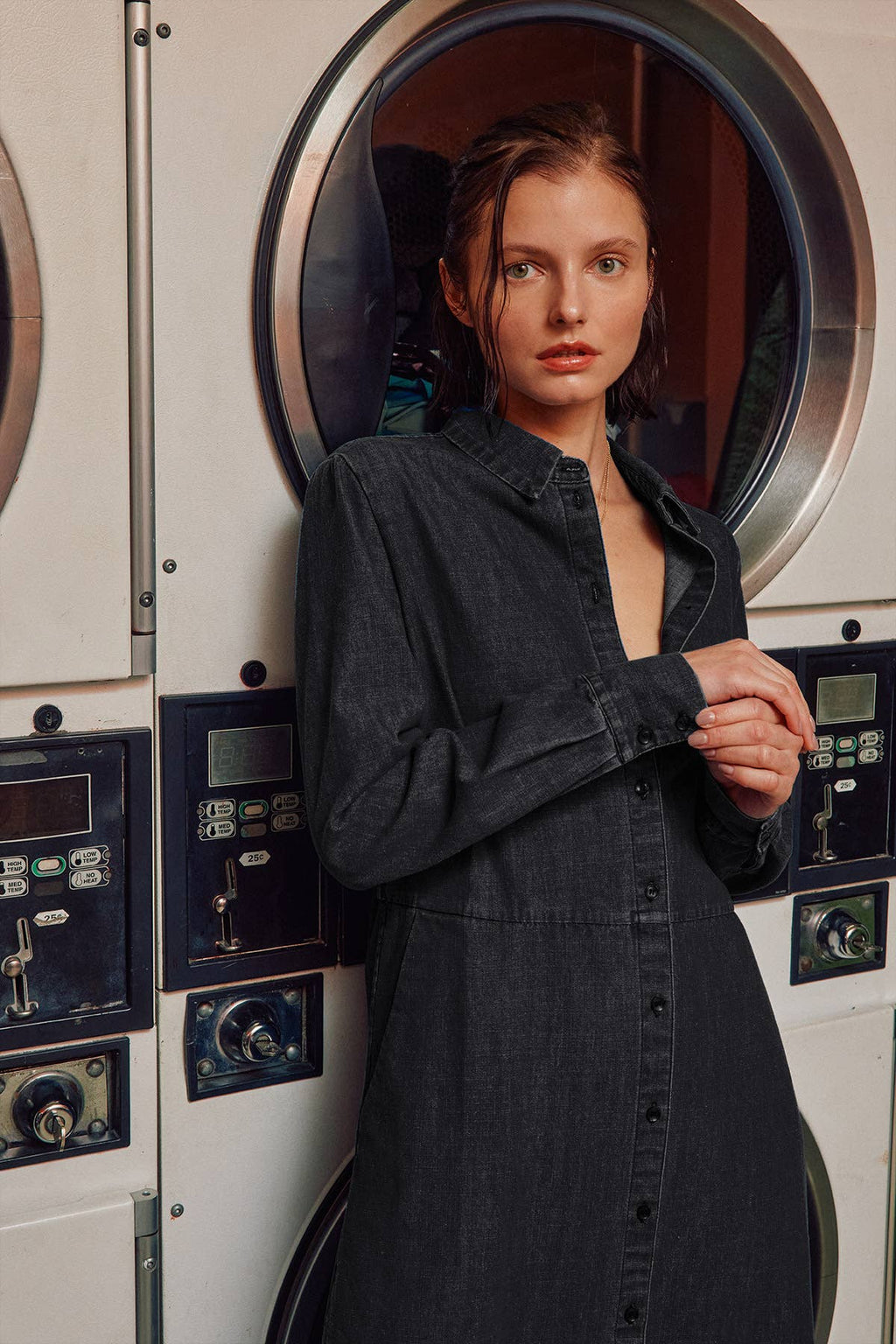 The Sunday Stroll Denim Shirt Dress Fitkitty Culture Athleisure Wear, Yoga Wear & Women's Clothing