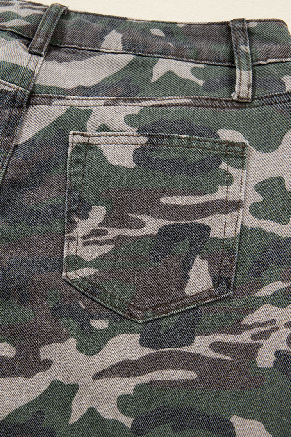 Peyton Camo Wide-Leg Multi-Pocket Cargo Jeans Indie & Co.