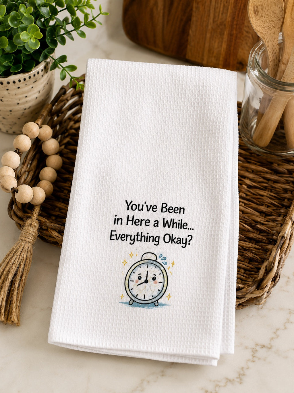You've Been in Here a While..." Funny Bathroom Hand Towel