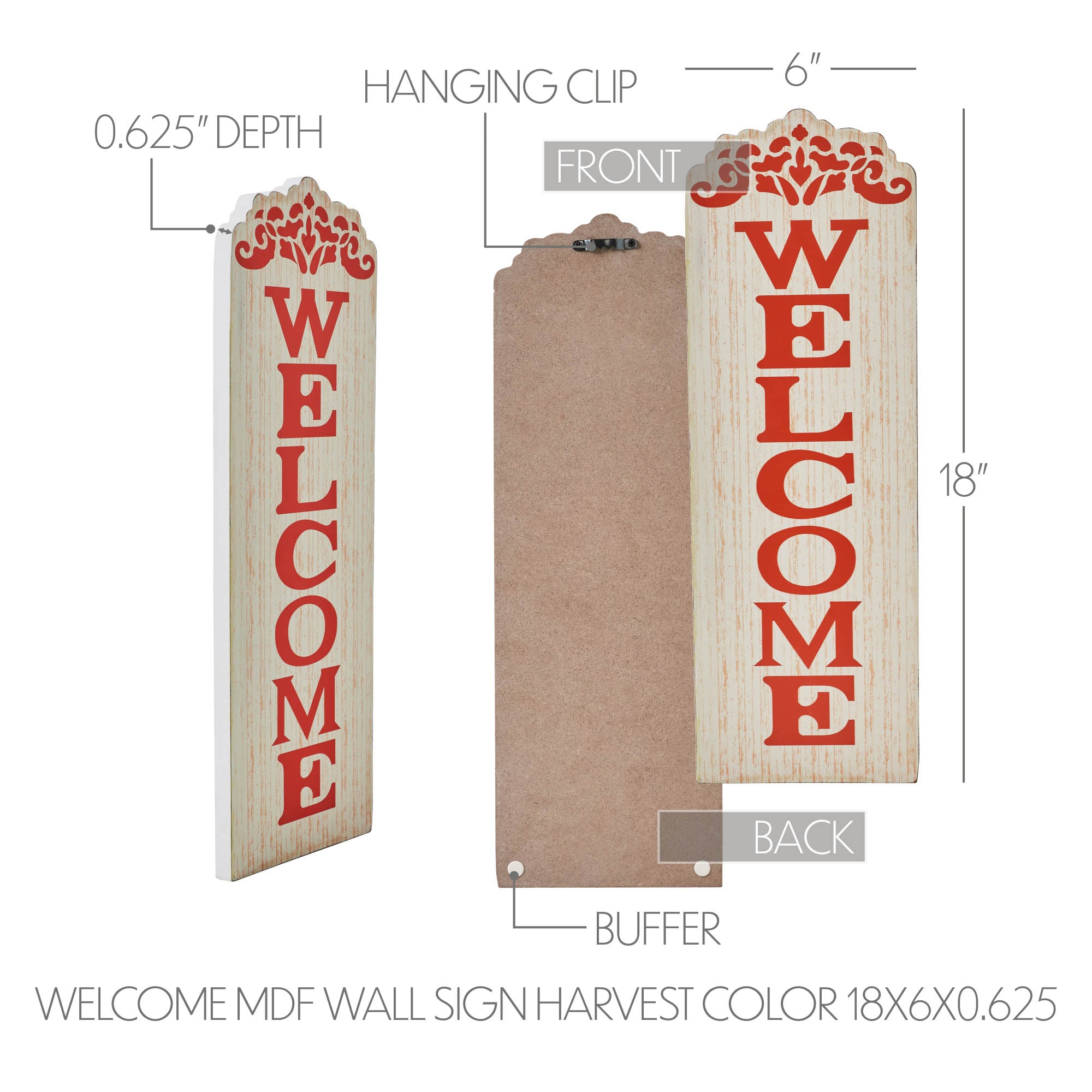 Fall Welcome Wooden Porch Sign – Vertical Autumn Entryway & Front Door Decor