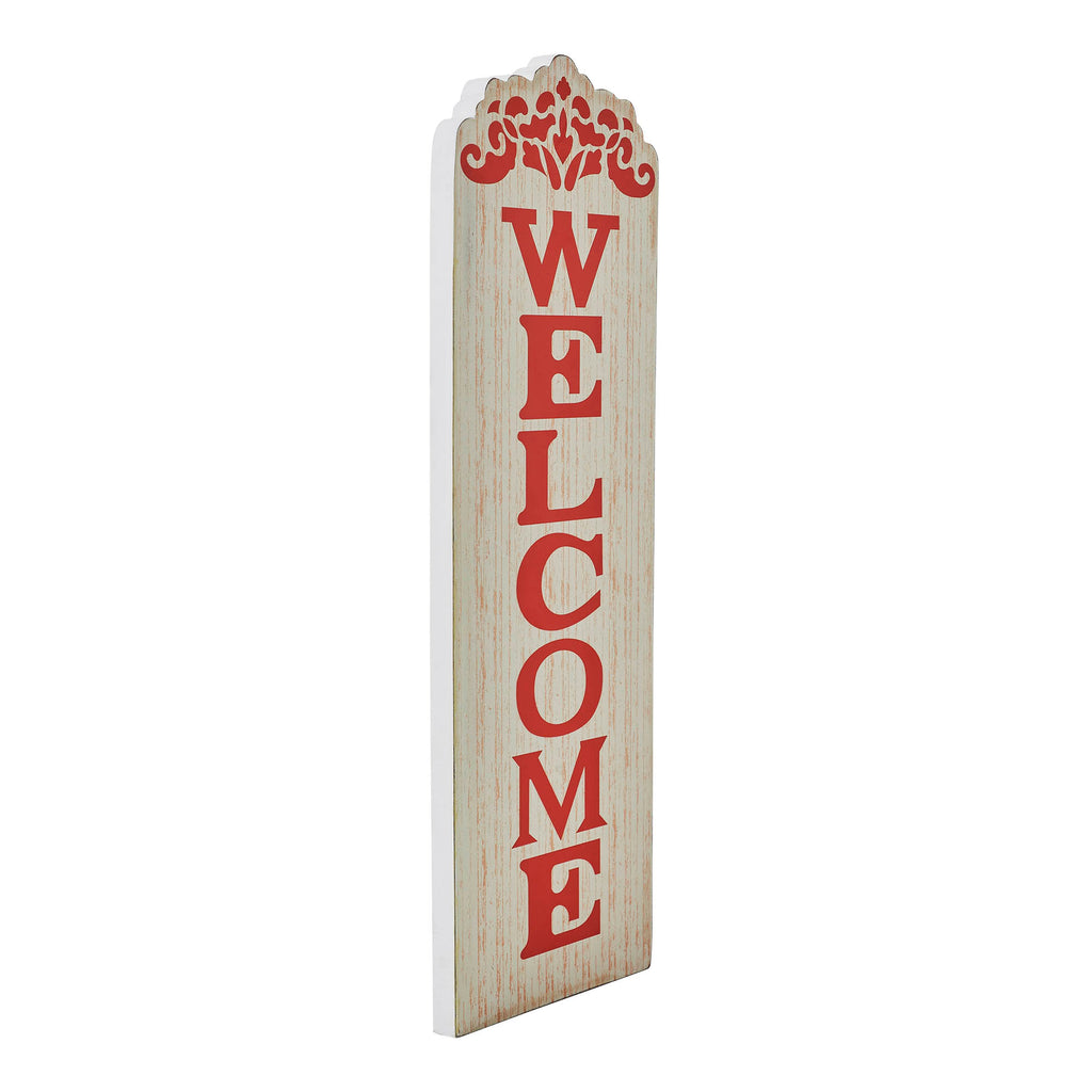 Fall Welcome Wooden Porch Sign – Vertical Autumn Entryway & Front Door Decor