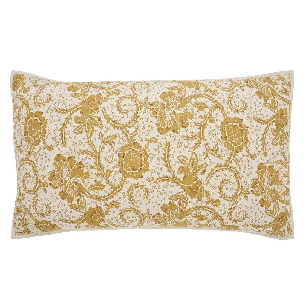 Dorset Gold Floral Country Farmhouse Quilt VHC Brands