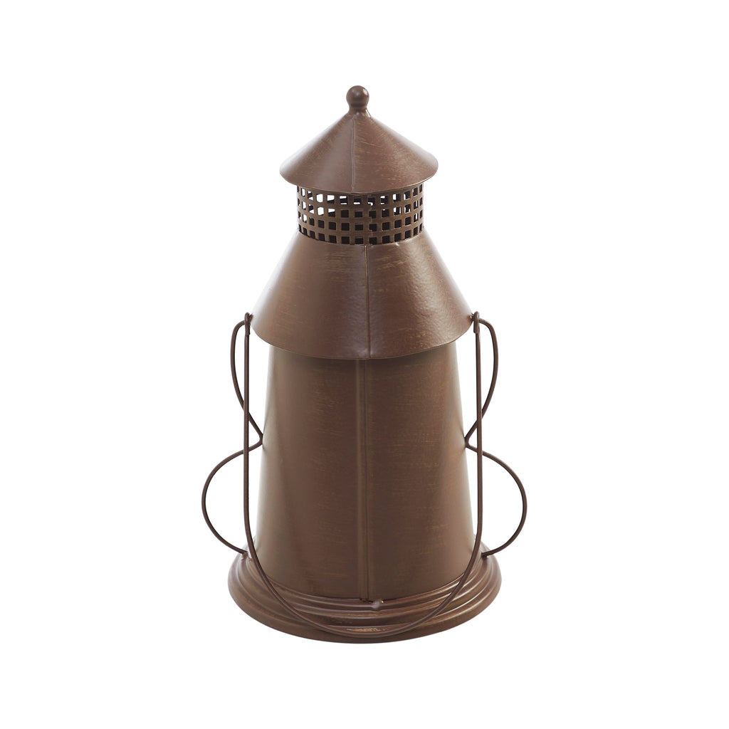 Bronze Metal Jack-o'-Lantern Lantern Light – Autumn Candle Holder
