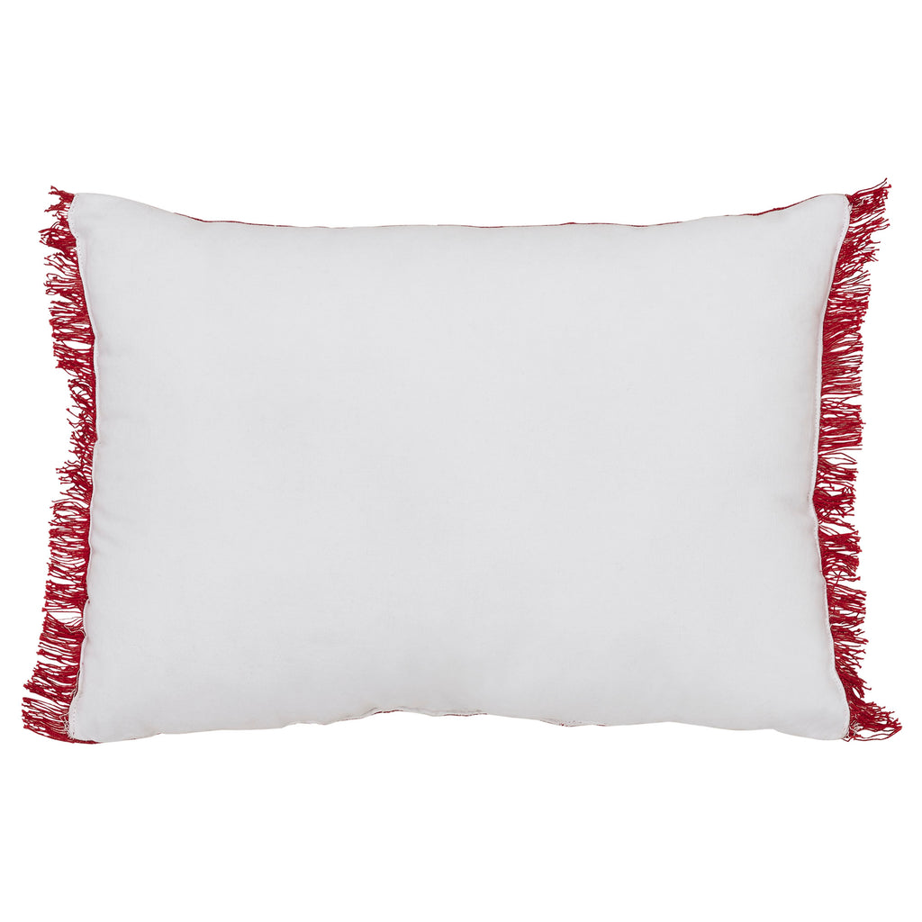 Rustic "JOY" Red Christmas Throw Pillow | Holiday Accent Pillow