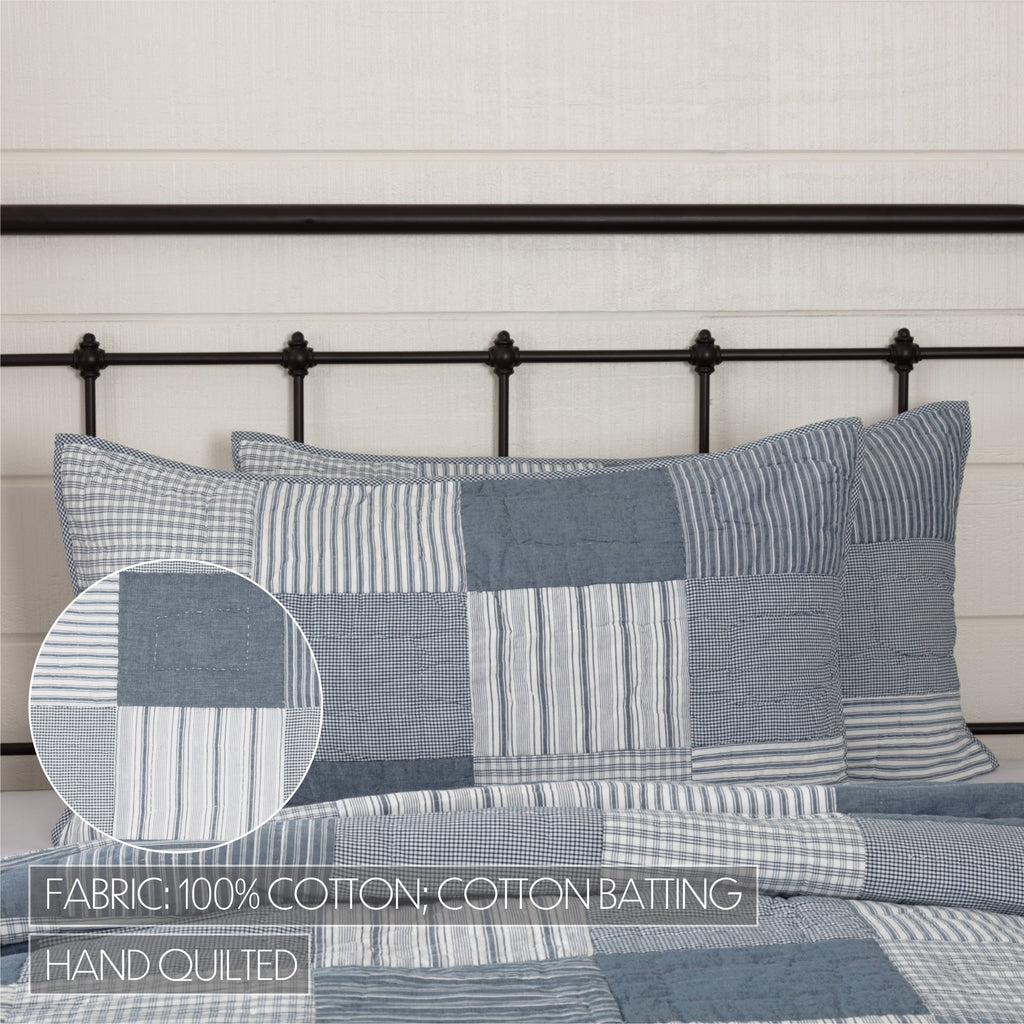 Sawyer Mill Blue King Patchwork Sham | Sanctuaries for the Strange VHC Brands