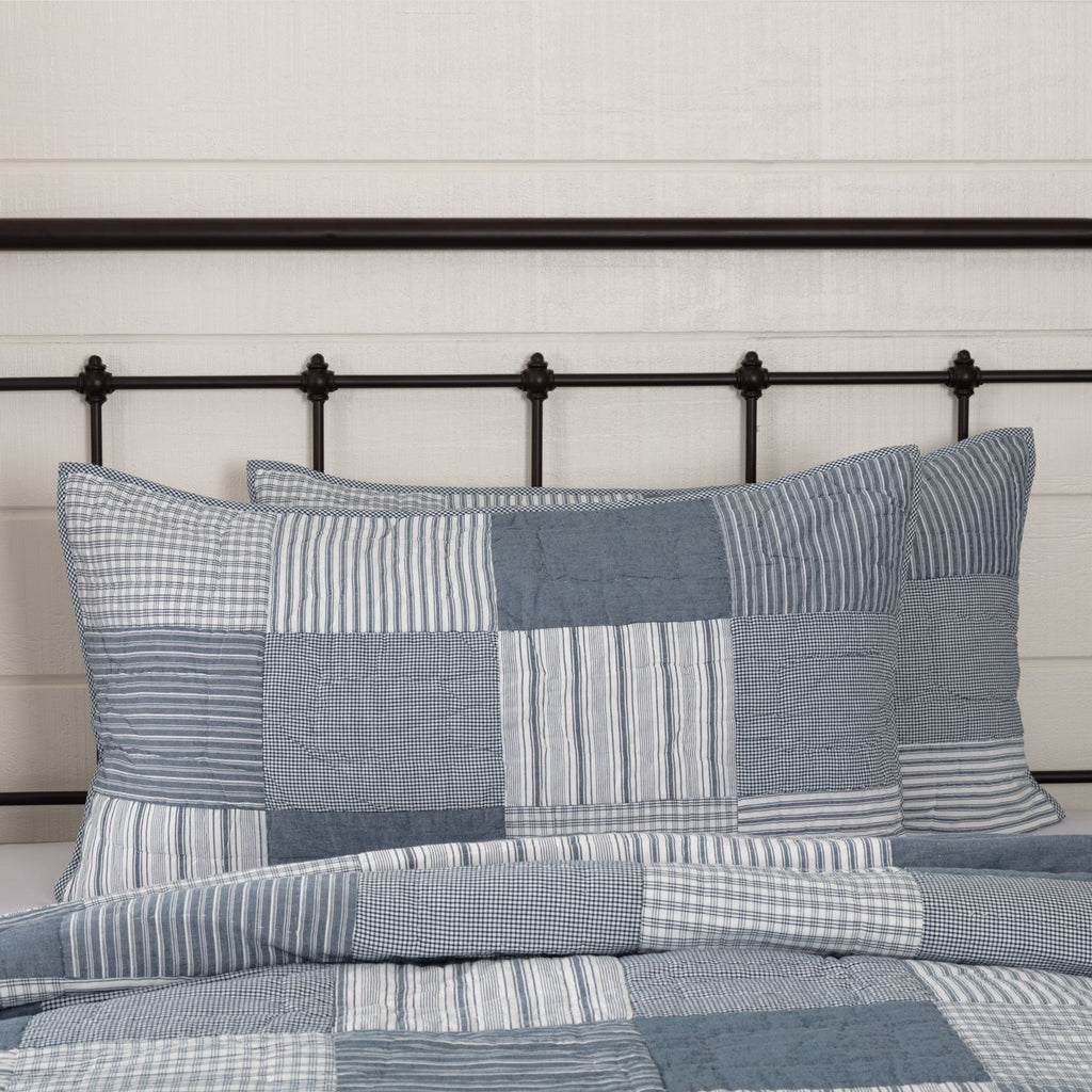 Sawyer Mill Blue King Patchwork Sham | Sanctuaries for the Strange VHC Brands