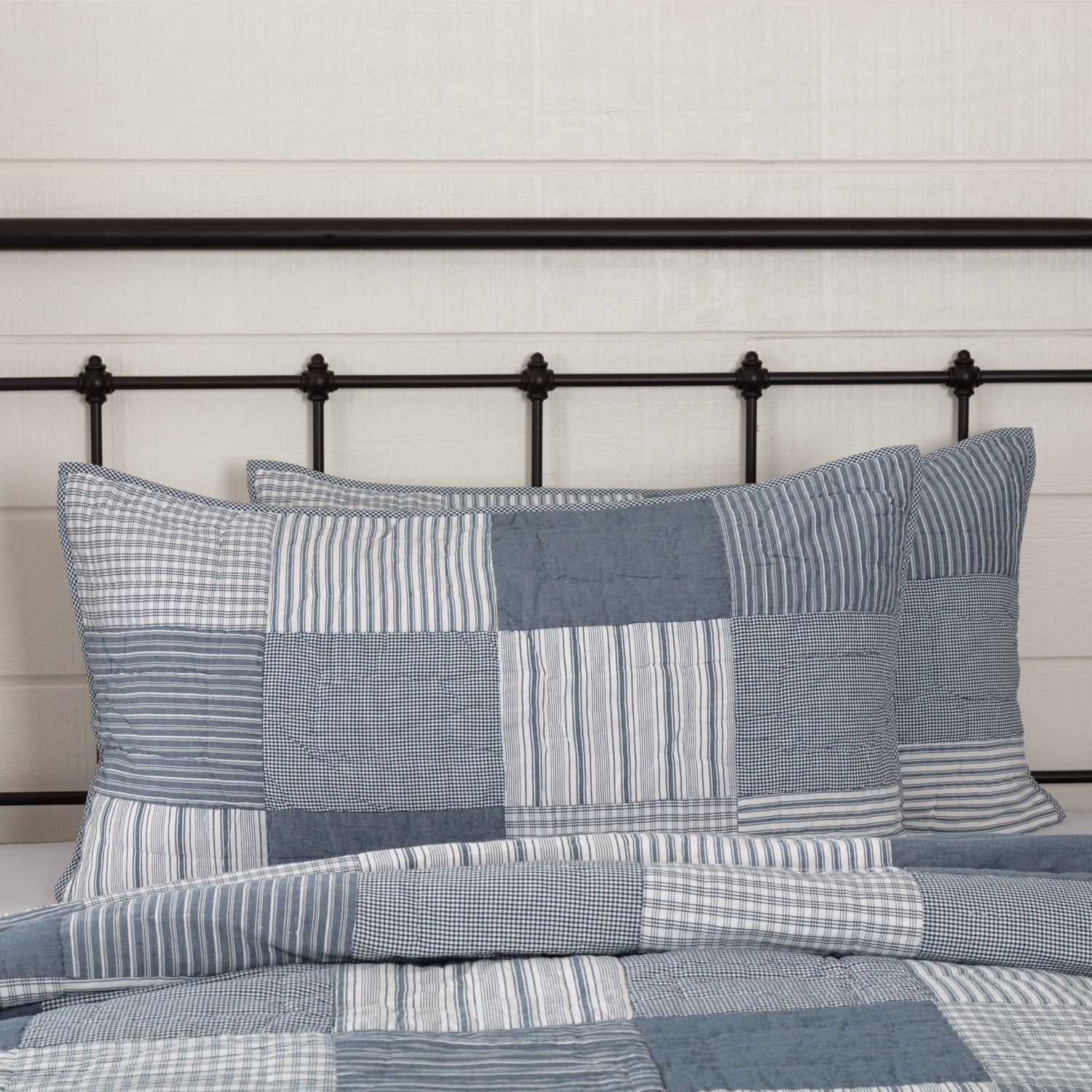 Sawyer Mill Blue King Patchwork Sham | Sanctuaries for the Strange VHC Brands