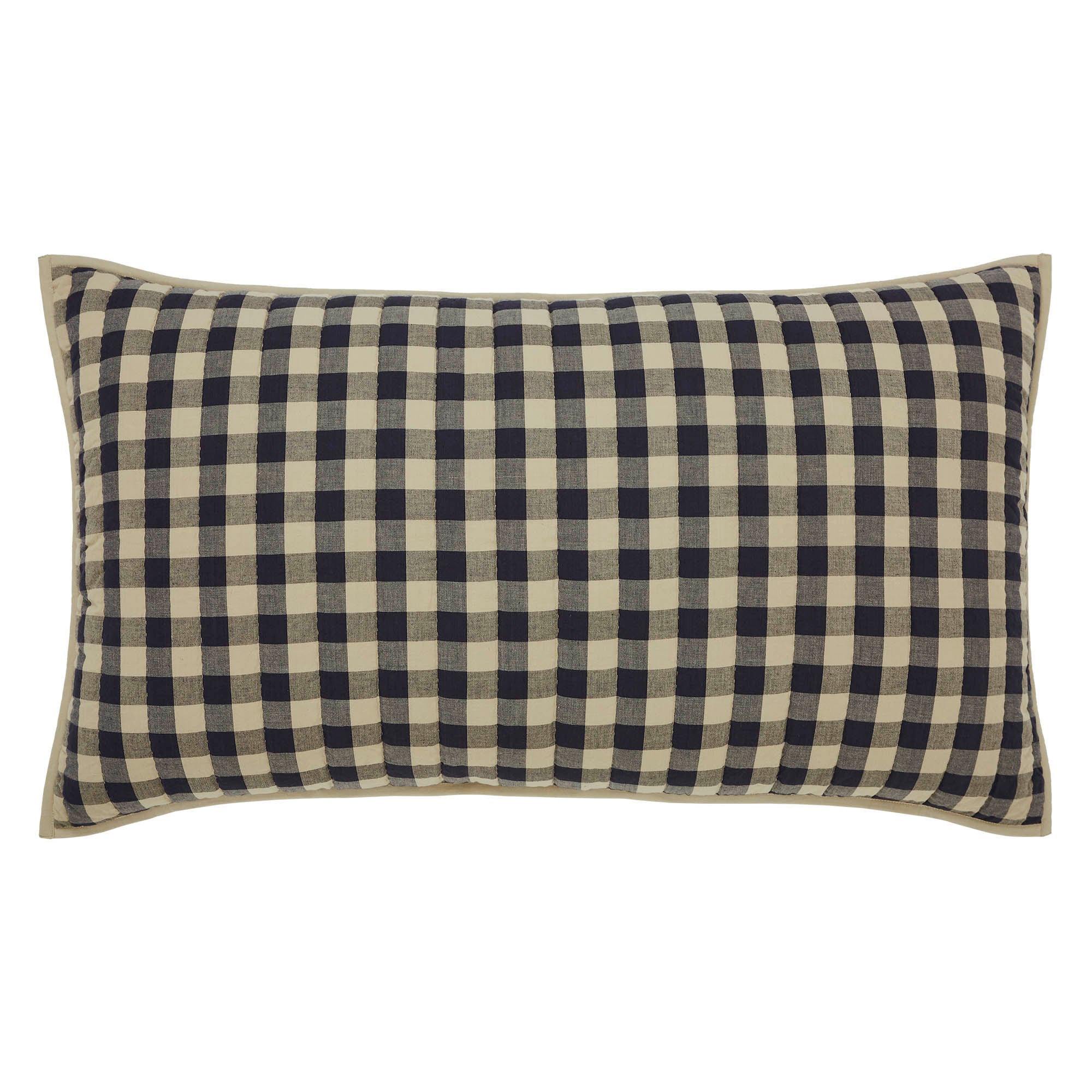 My Country King Quilt 5-Piece Bedding Set (Black & Tan Gingham)