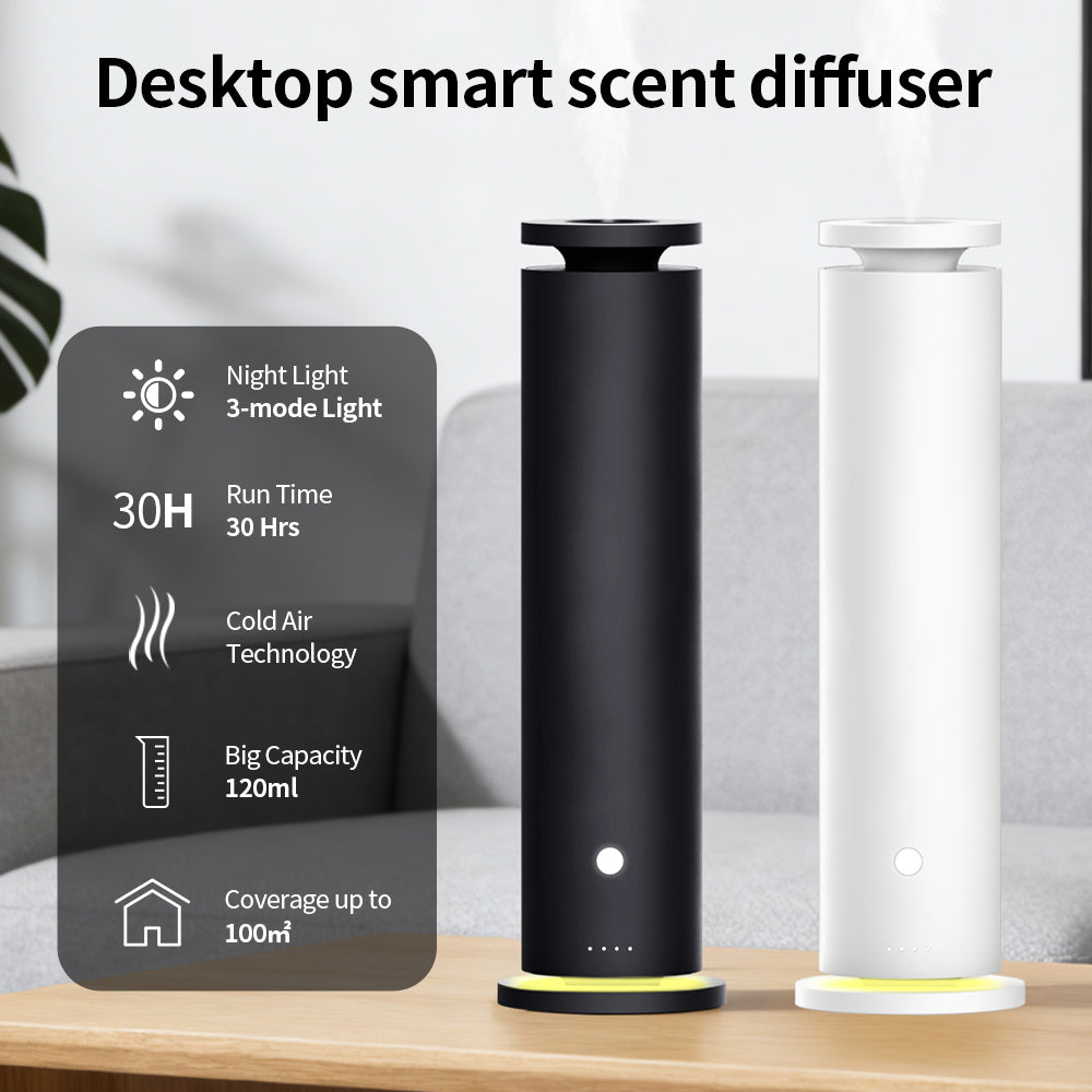 120mL Cold-Air Scent Diffuser with Ambient Light – Black