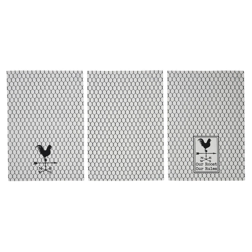 Our Roost Our Rules Farmhouse Tea Towel Set - Set of 3 VHC Brands