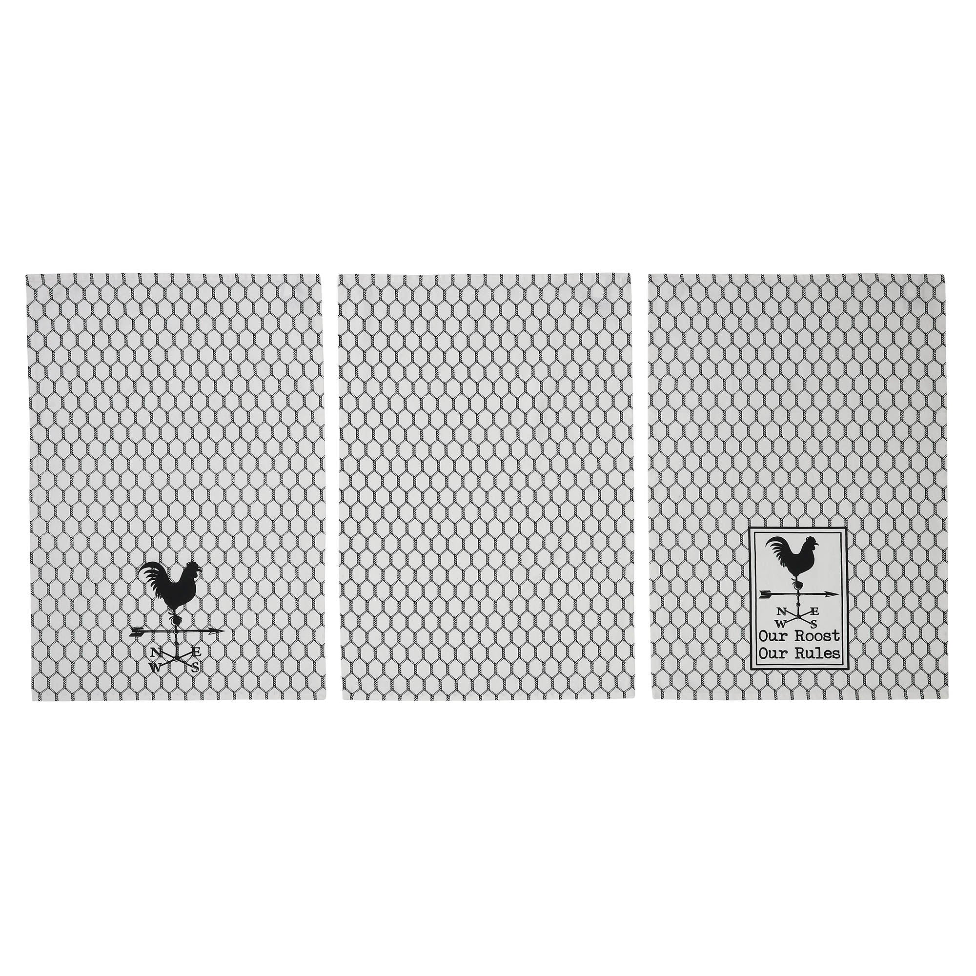 Our Roost Our Rules Farmhouse Tea Towel Set - Set of 3 VHC Brands