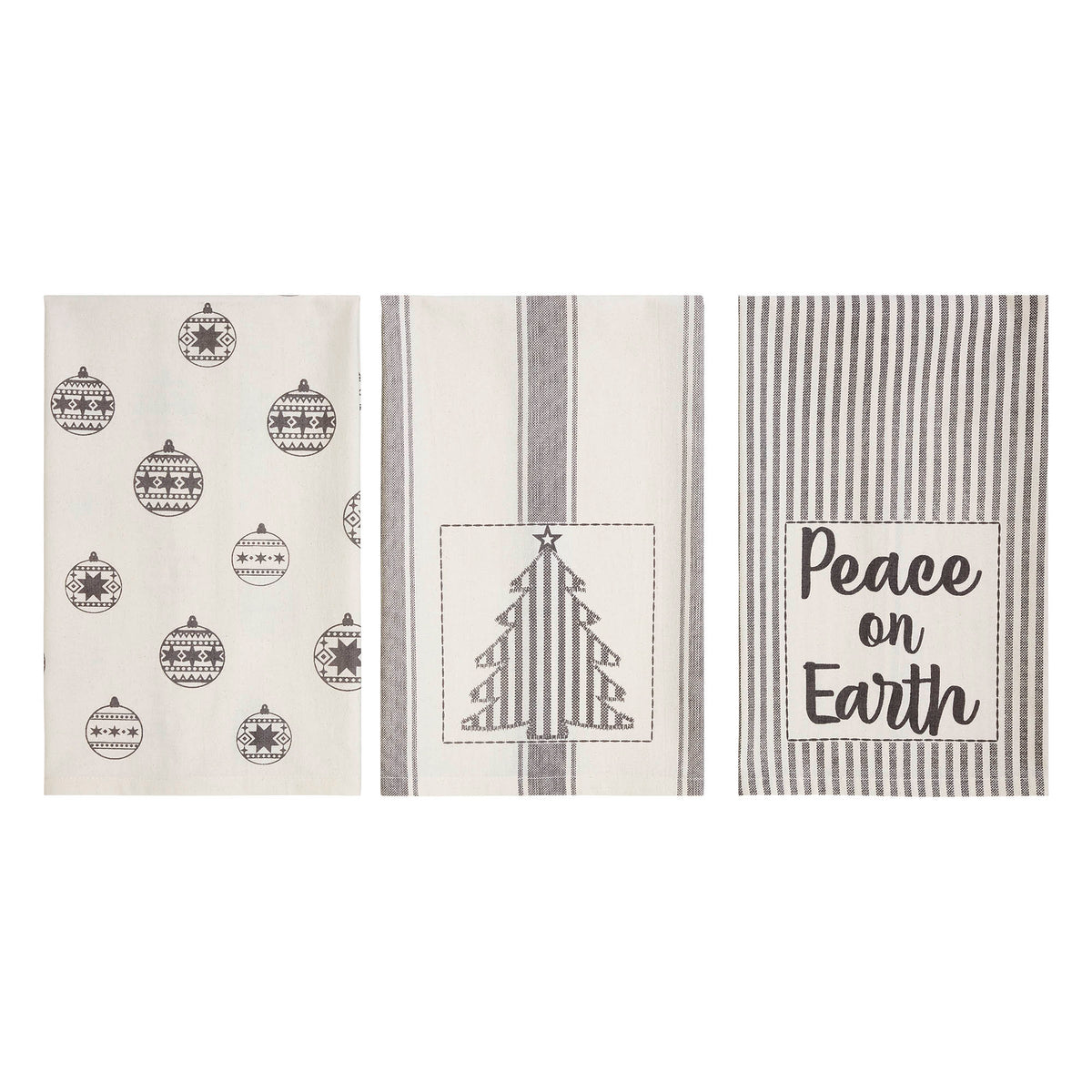 Peace on Earth Christmas Tea Towel Set - Pack of 3