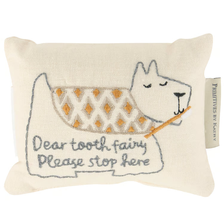 Puppy Dog Tooth Fairy Pocket Pillow by Primitives by Kathy Primitives by Kathy