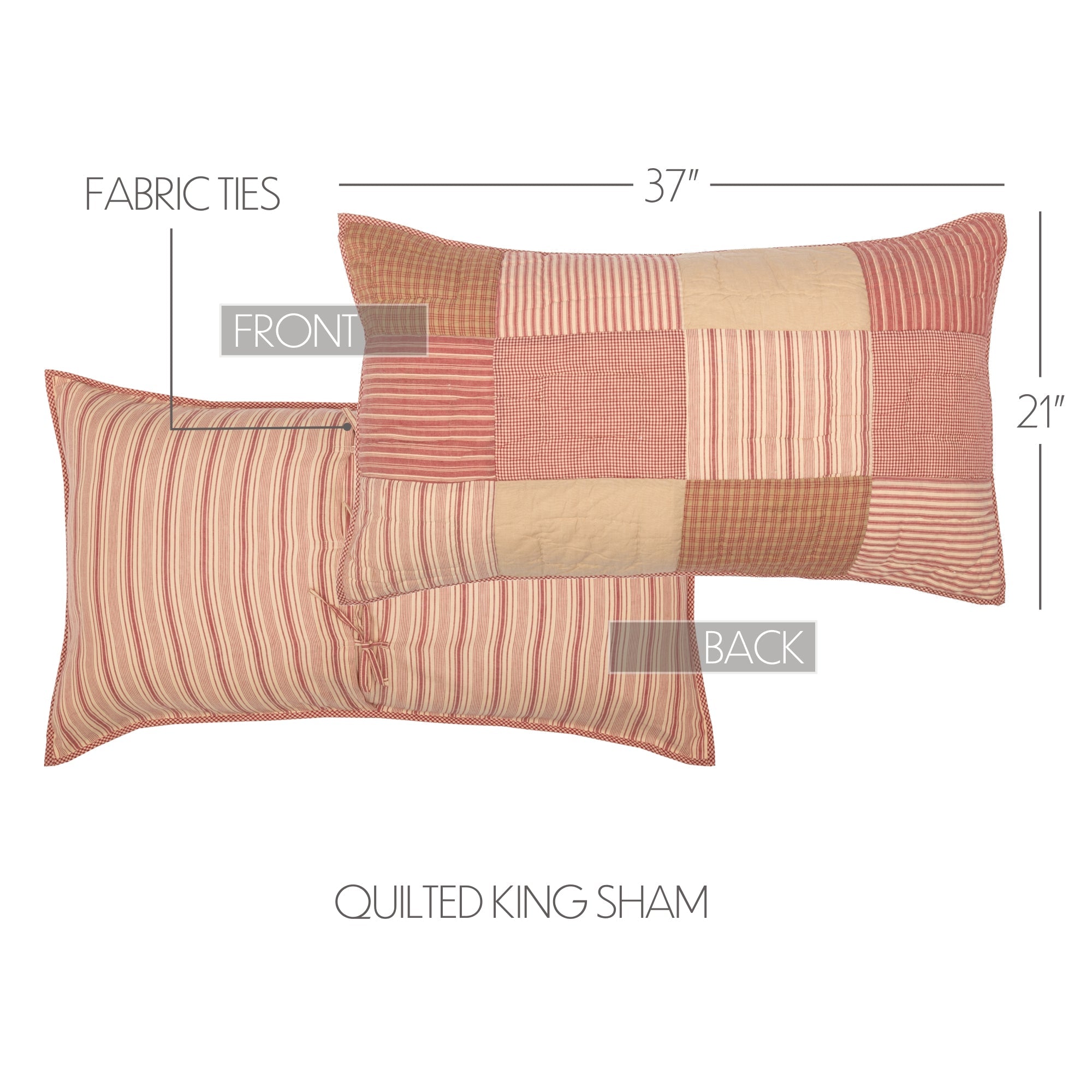 Sawyer Mill Red Patchwork Sham | Sanctuaries for the Strang VHC Brands