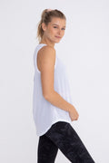 Sheer Striped Mesh Active Tank with Cut-Out Back Fitkitty Culture Athleisure Wear, Yoga Wear & Women's Clothing