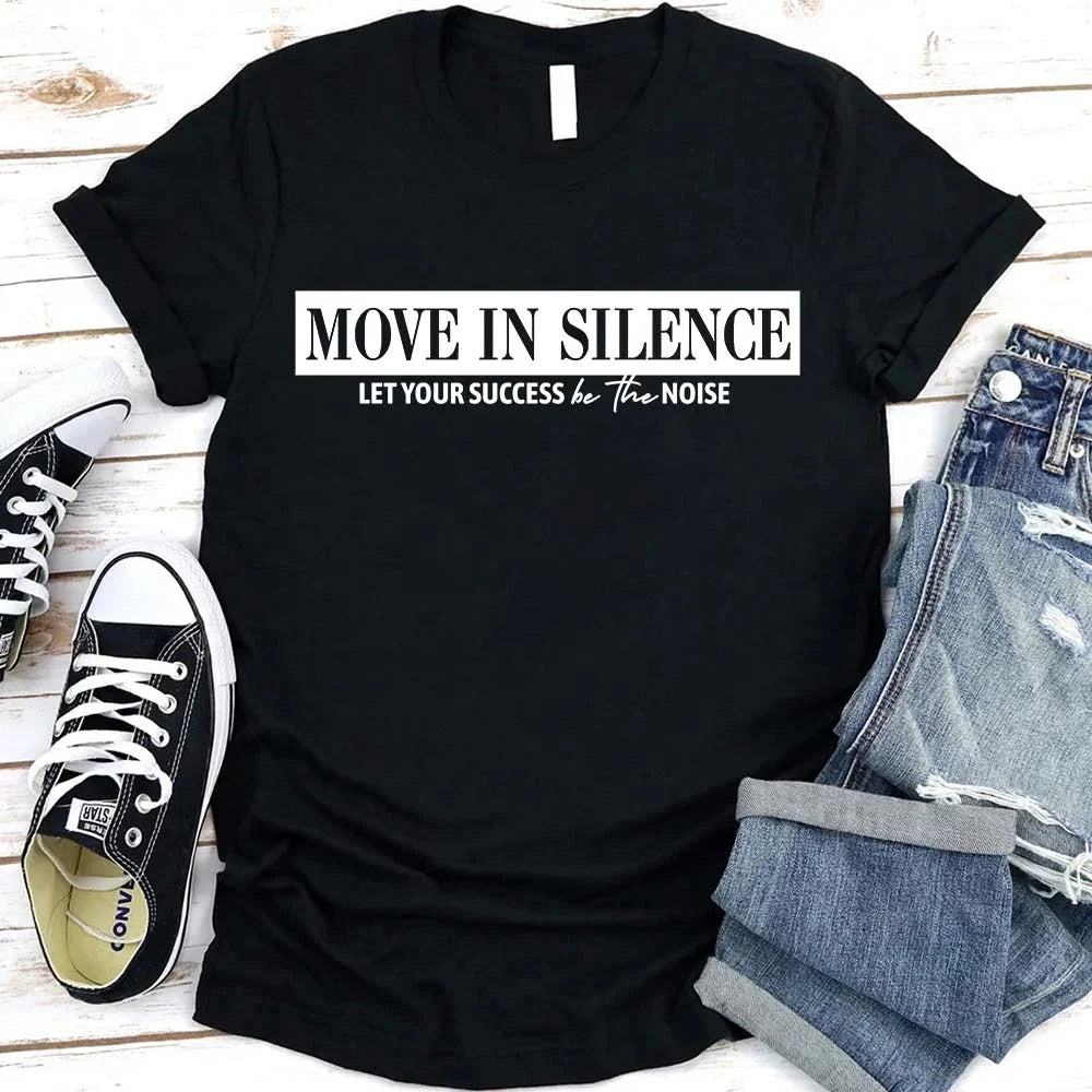 Move in Silence Unisex T-Shirt – Motivational Hustle Tee Adorb Custom Tees