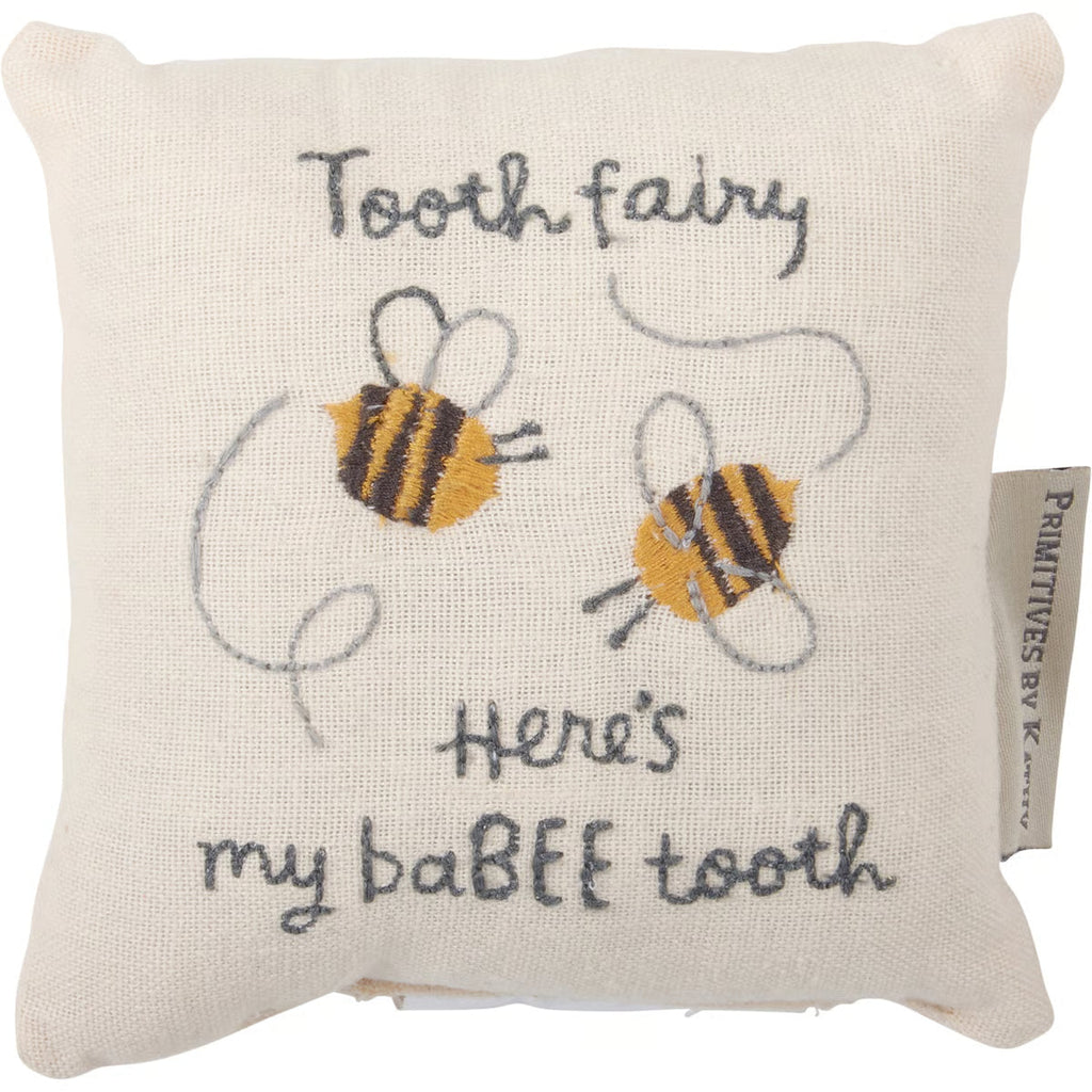 Honeybee "baBEE" Tooth Fairy Pillow by Primitives by Kathy Primitives by Kathy