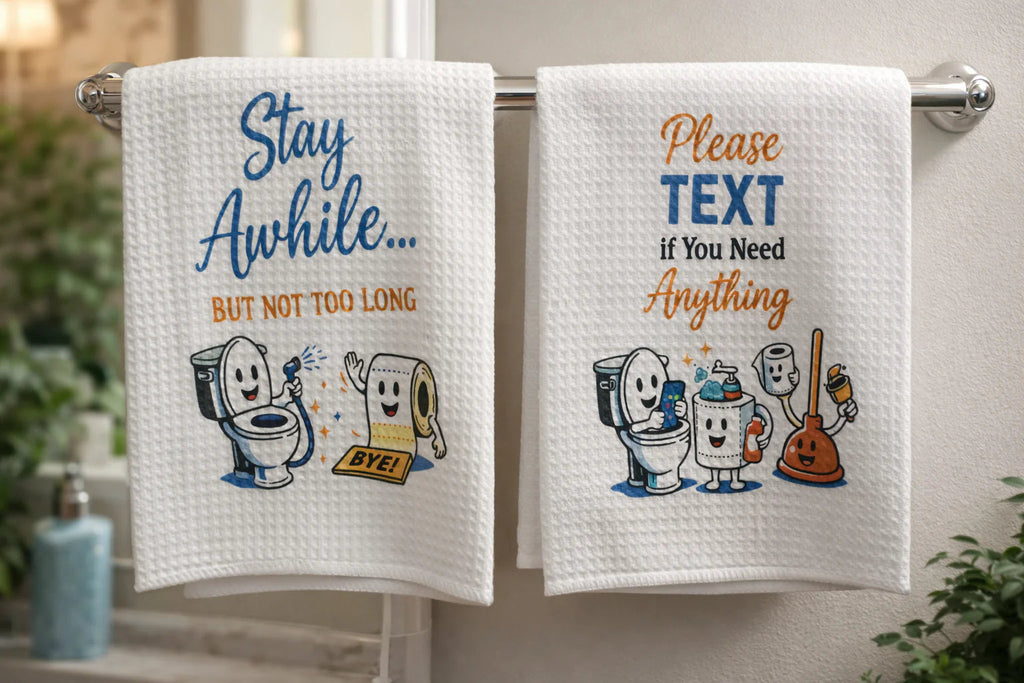 Hope You Brought Your Phone" Funny Bathroom Tea Towel Jewelz-dezine-llc